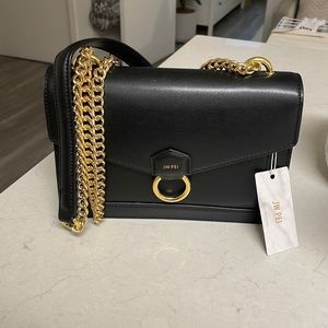 JW PEI Black Crossbody Gold Chain